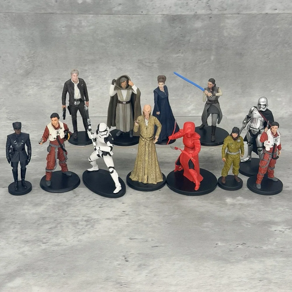 Star Wars PVC Action Figure Set Cake Toppers Deluxe Figurines Lucas Film lot 4